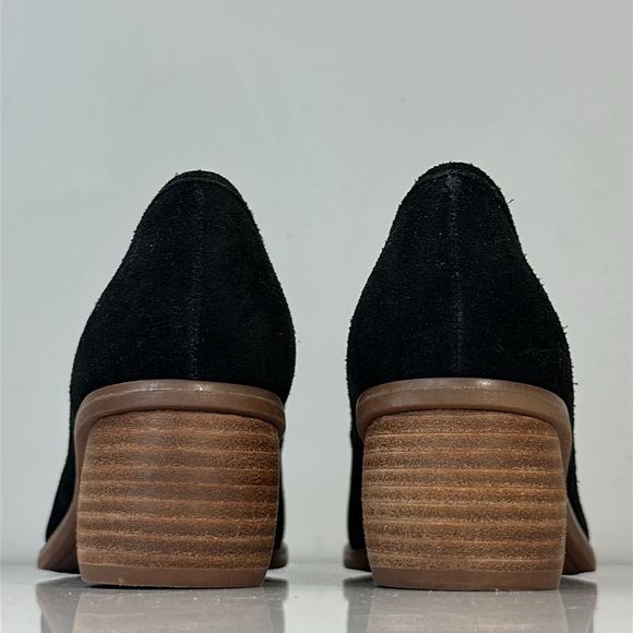 Sofft Black Loafers with Brown Heel - Picture 6 of 14